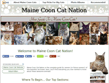 Tablet Screenshot of maine-coon-cat-nation.com